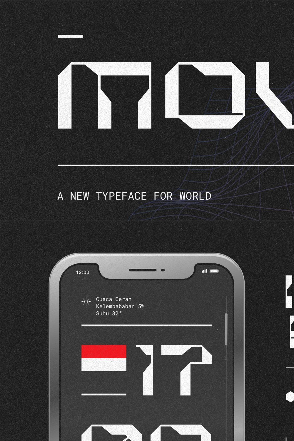 Movicks Typeface pinterest preview image.