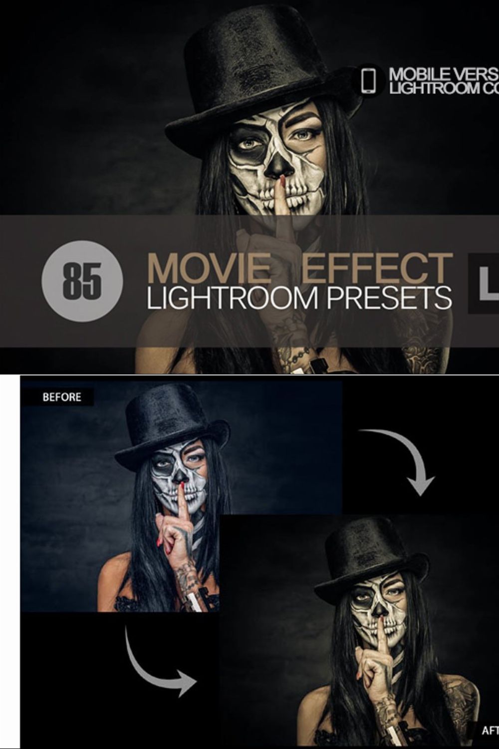Movie Effect Lightroom Mobile Preset pinterest preview image.