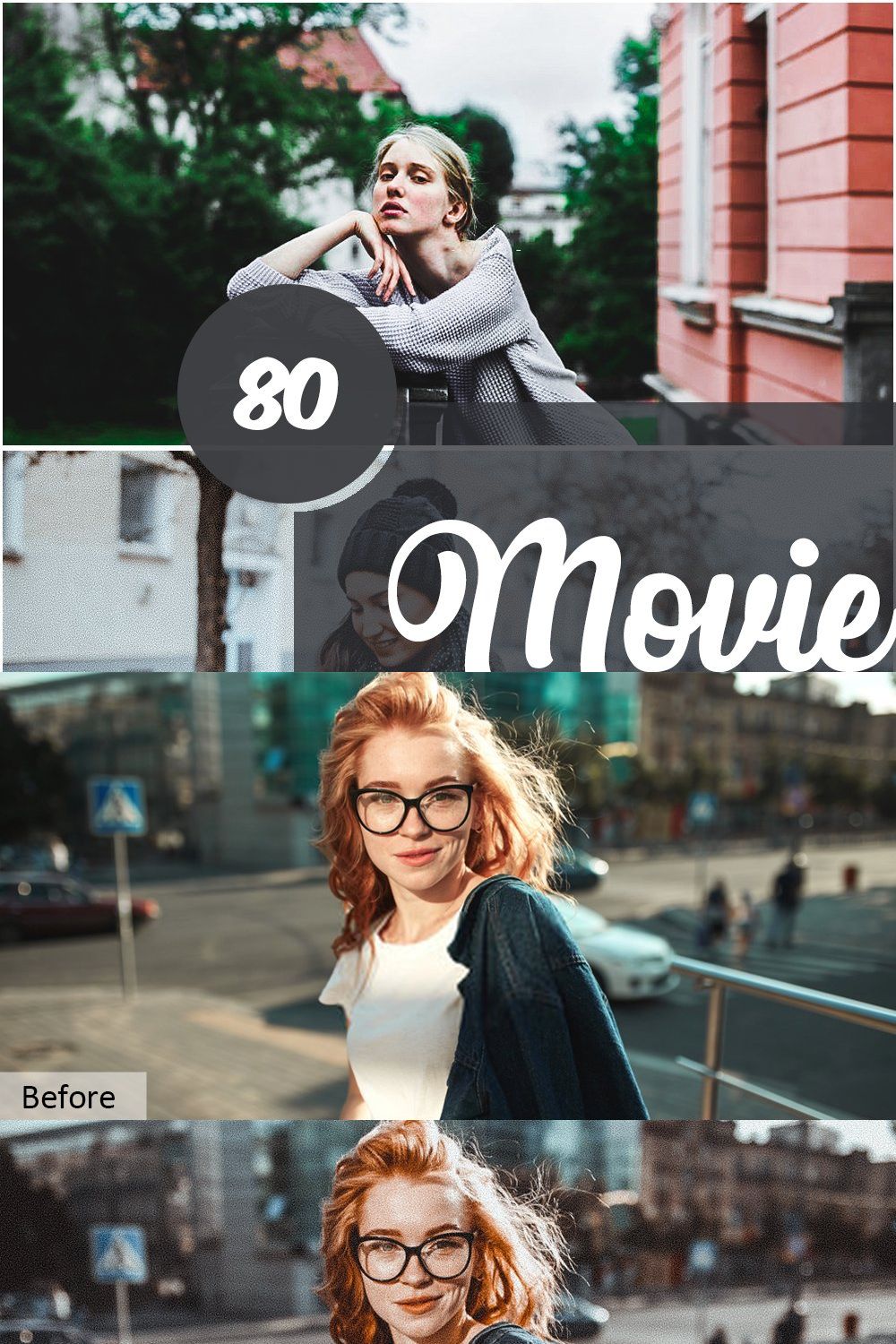 Movie Effect Photoshop Actions pinterest preview image.