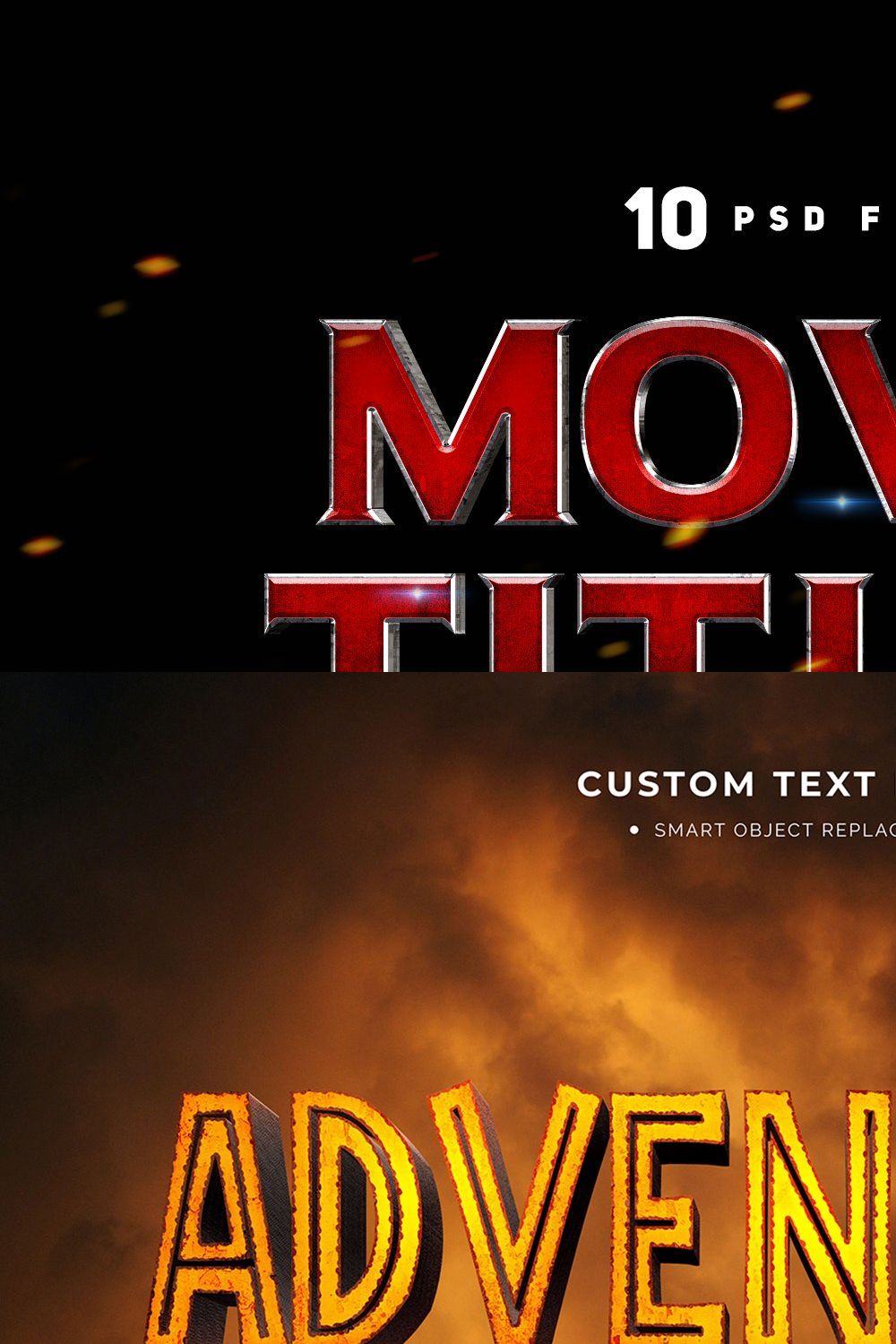 Movie Title Text Effects pinterest preview image.