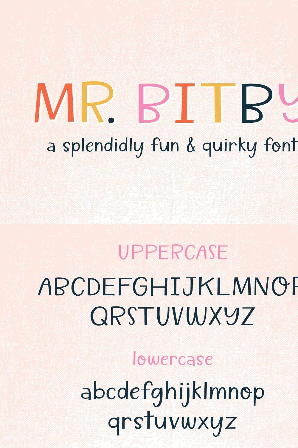 Mr. Bitby - A Quirky Font pinterest preview image.