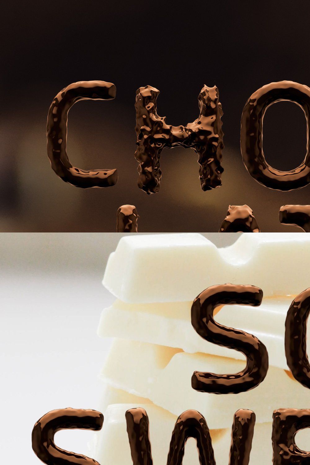 Ms Chocolate Font and PNGs pinterest preview image.