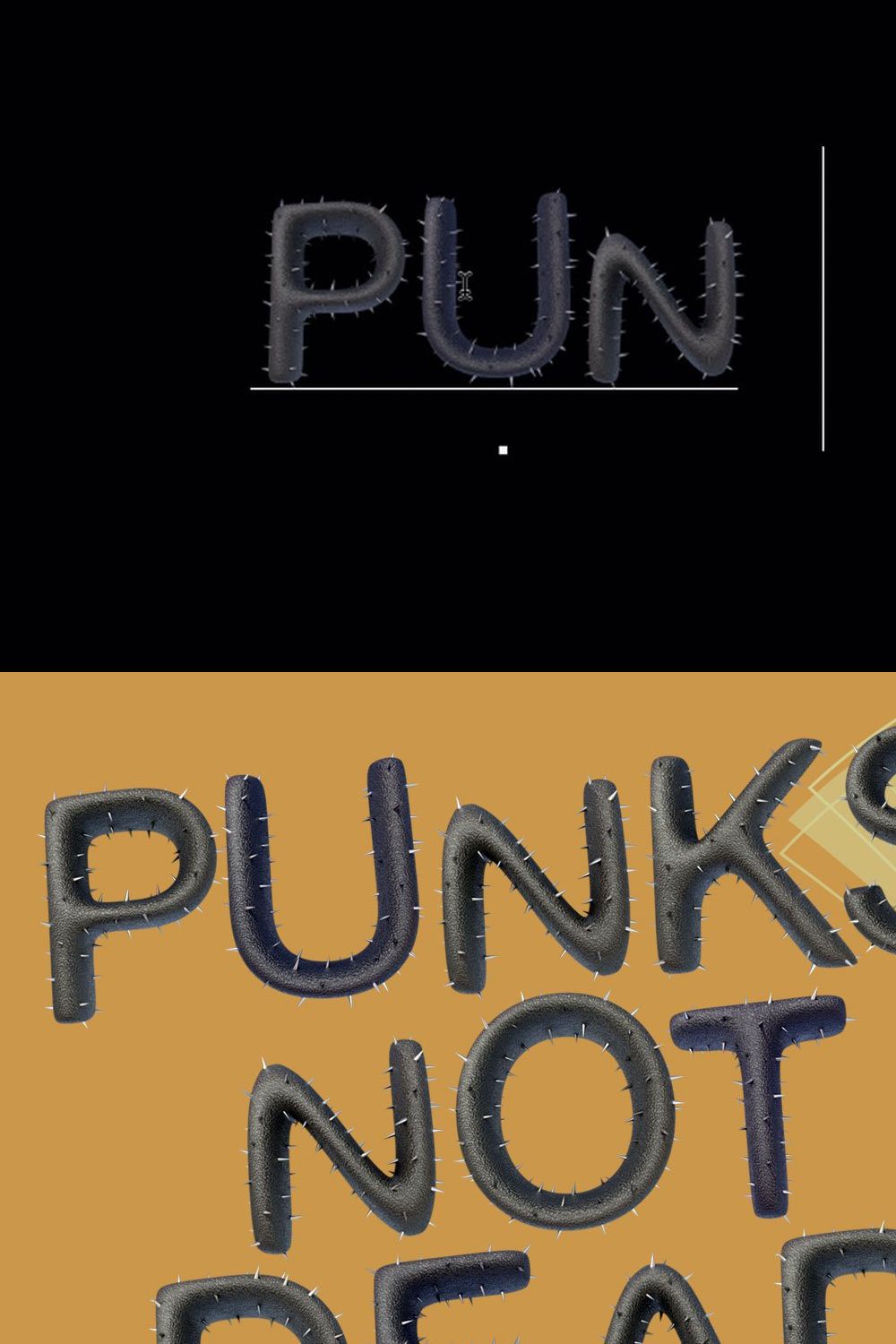 MS Punk Font Opentype SVG and PNGs pinterest preview image.