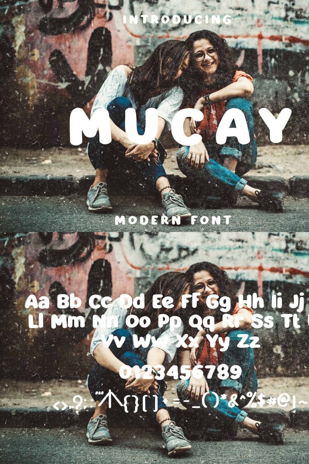 Mucay Font pinterest preview image.