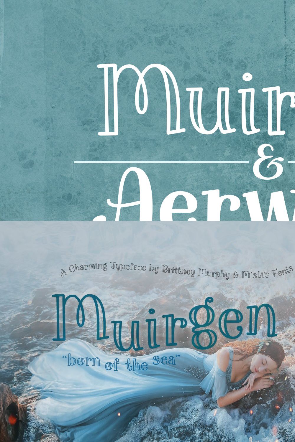 Muirgen & Aerwyna Font Duo pinterest preview image.
