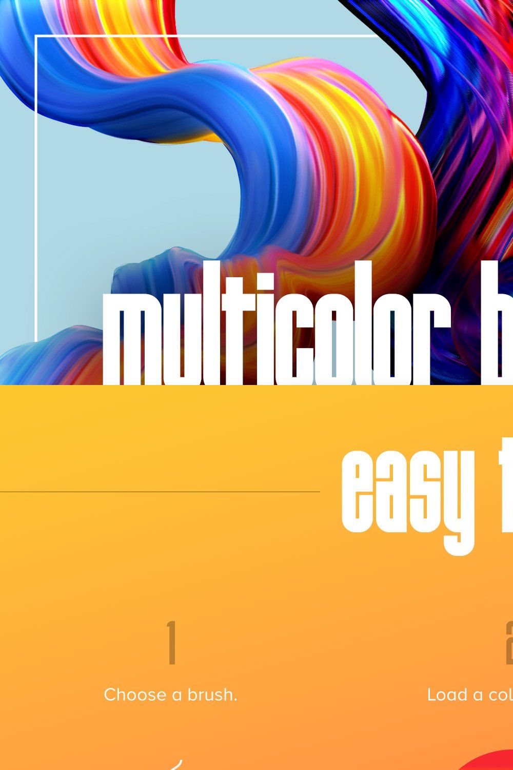 Multicolor Brush Bundle (Photoshop) pinterest preview image.