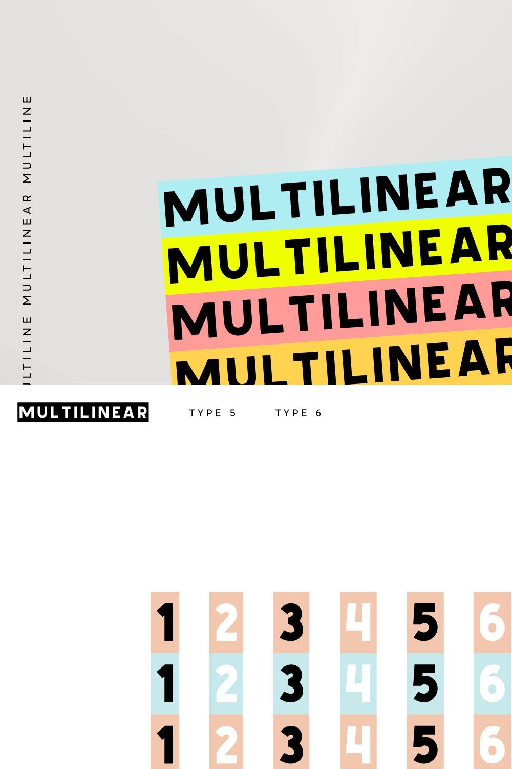 Multilinear. OTF-SVF font family. pinterest preview image.