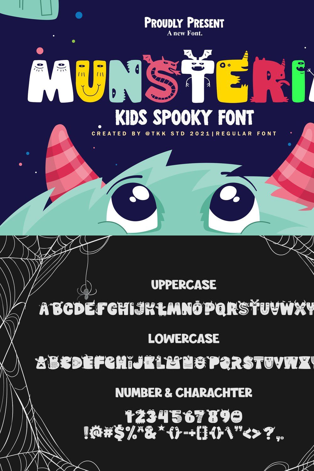 Munsteria - Funny Font pinterest preview image.