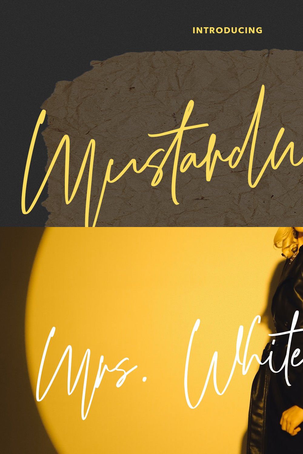 Mustardmoster Script Font pinterest preview image.