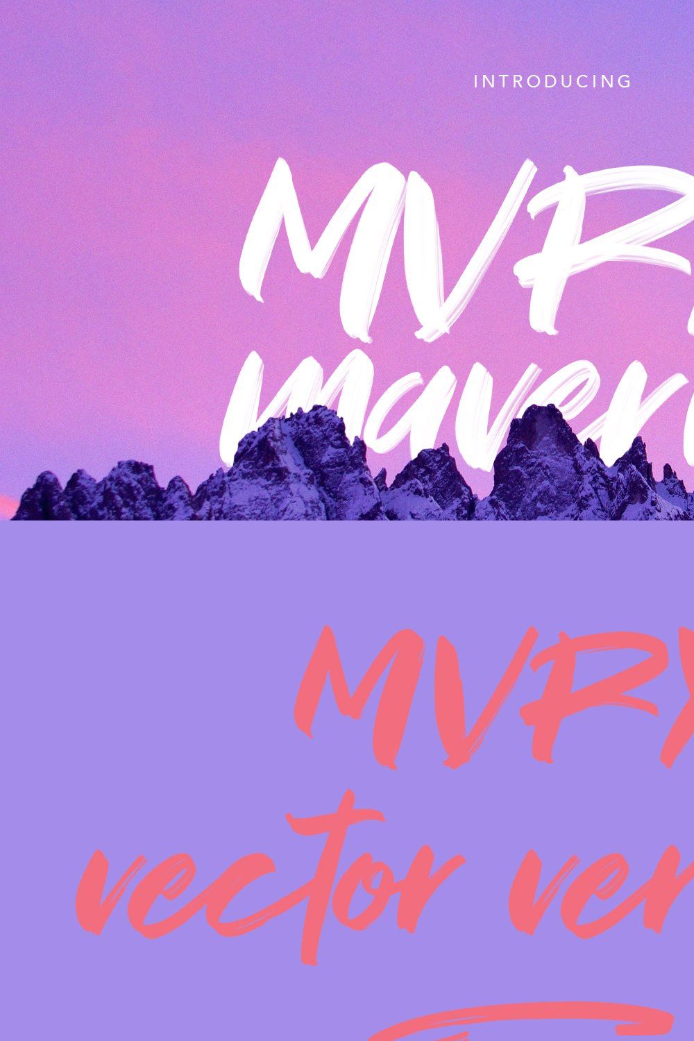 MVRX Maverix SVG Brush Font pinterest preview image.