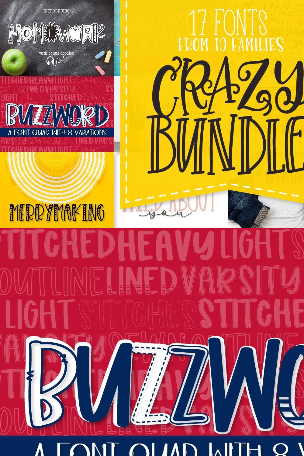 My Favorite Fonts Bundle! 17 Fonts! pinterest preview image.