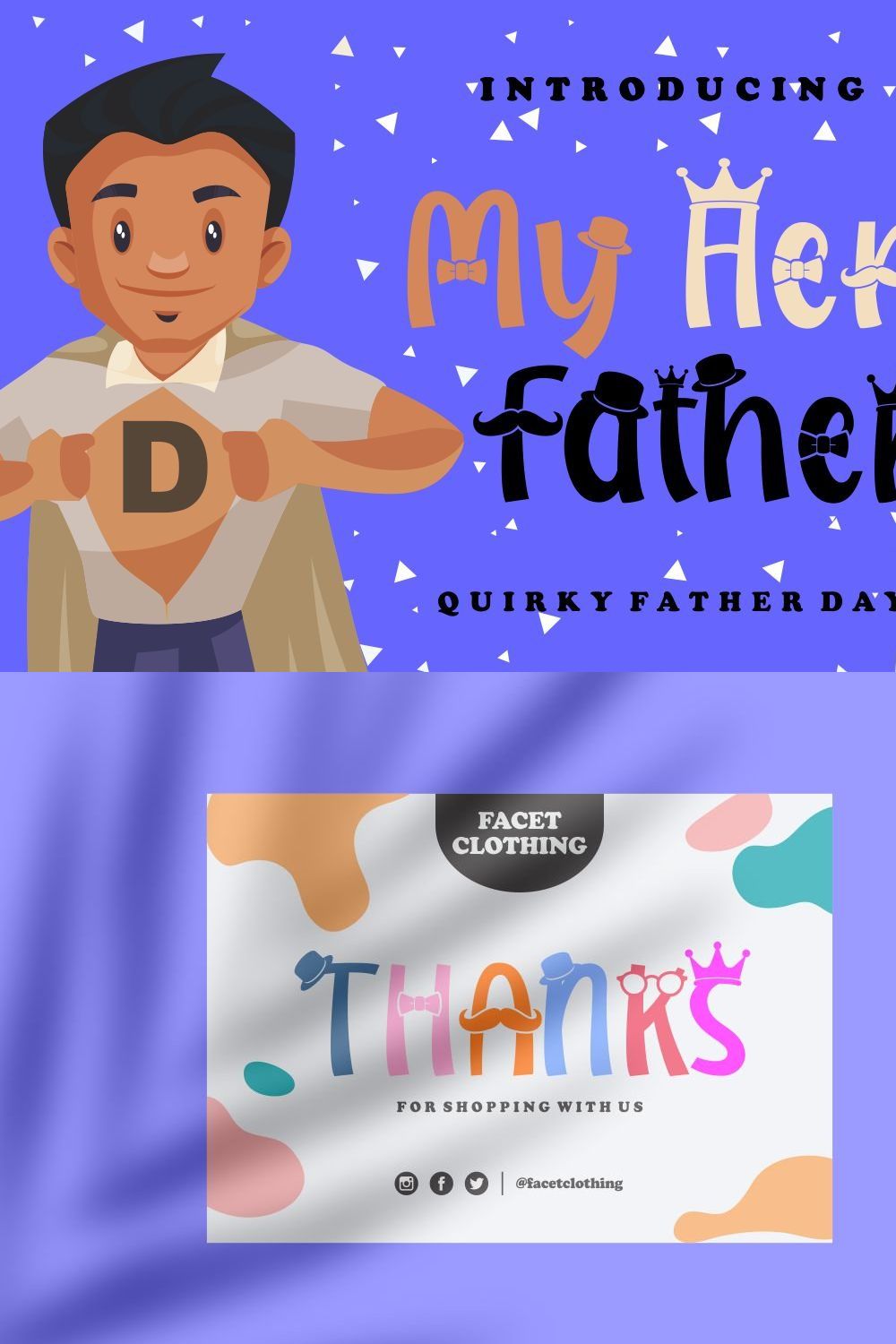 My Hero Father - Father Day Font pinterest preview image.