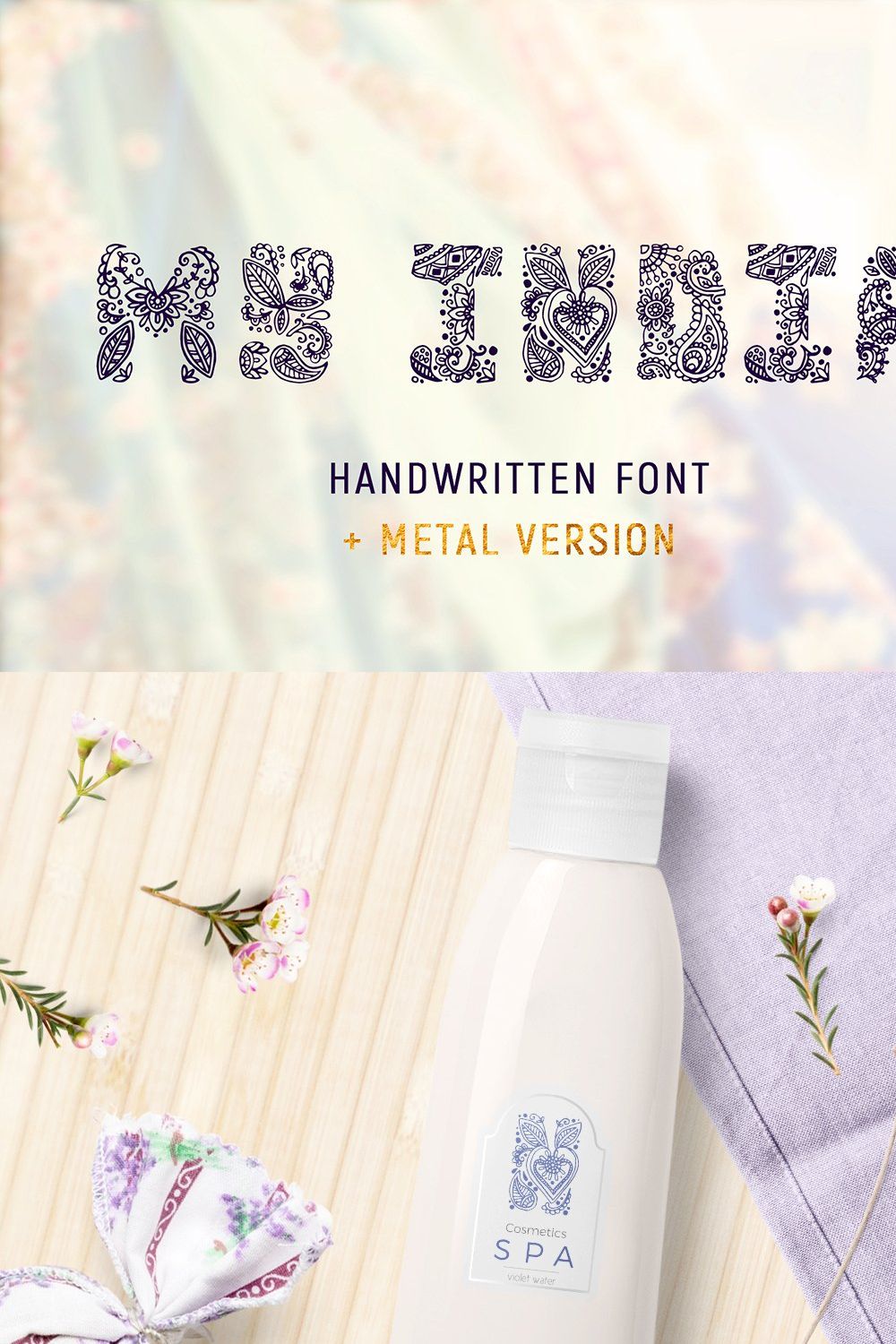 MY INDIA handwritten font pinterest preview image.