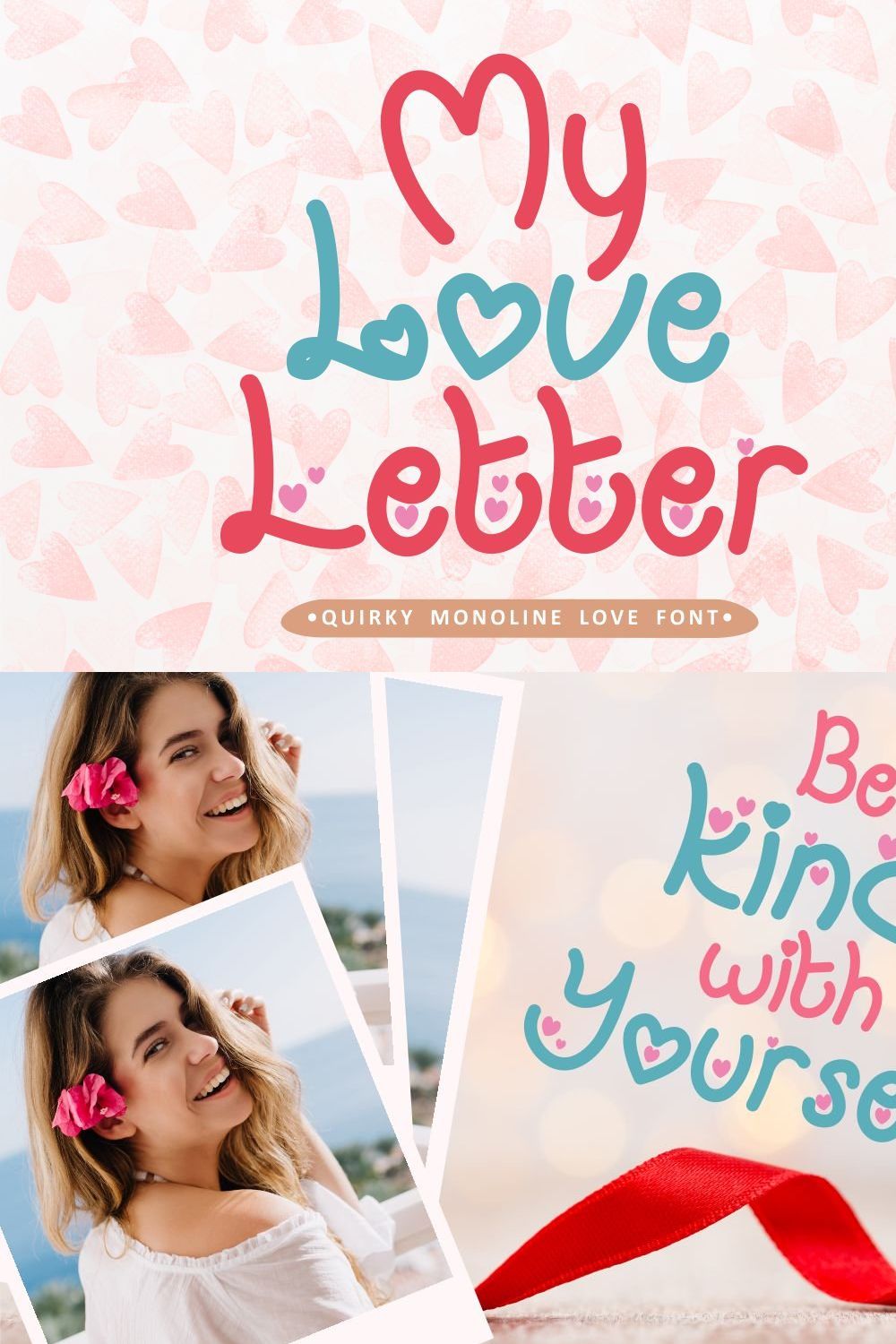 My Love Letter - Quirky Love Font pinterest preview image.