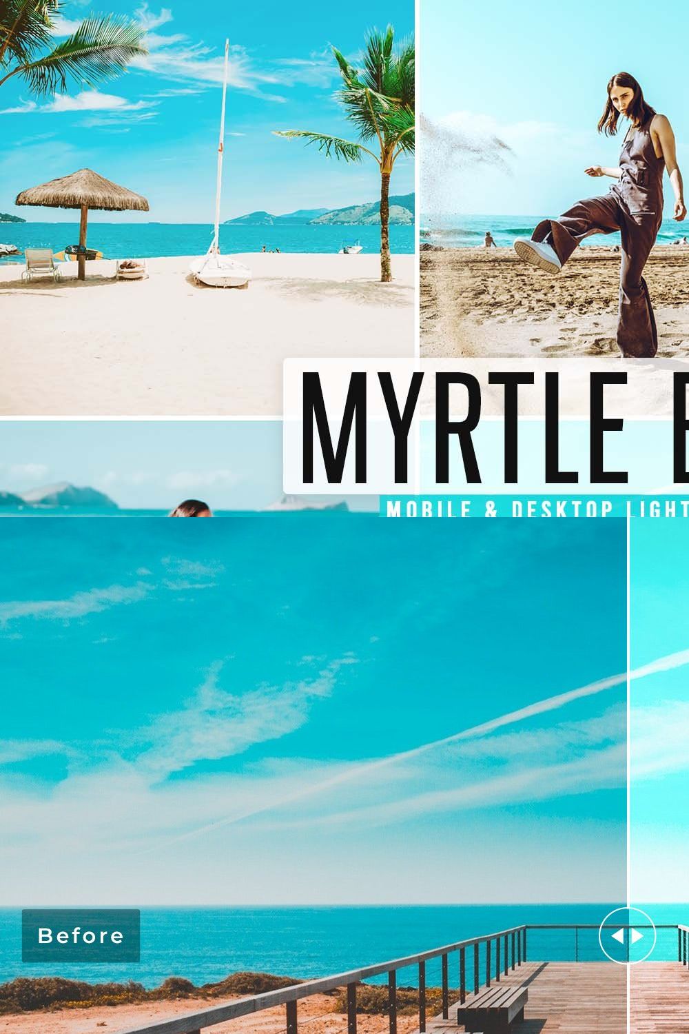Myrtle Beach Pro Lightroom Presets pinterest preview image.