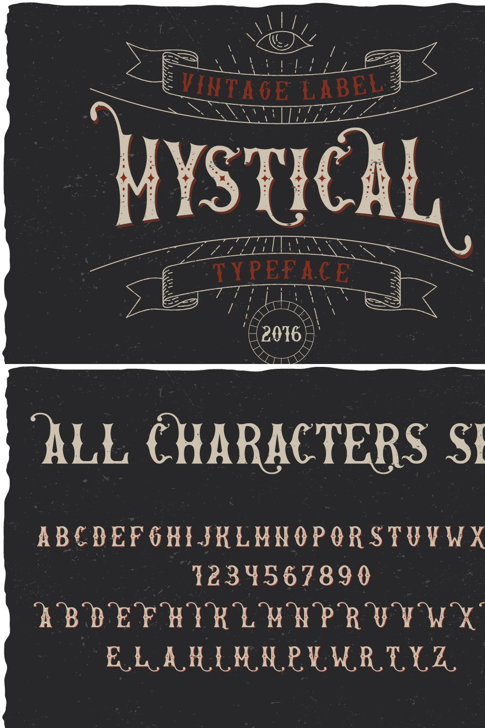 Mystic Label Typeface pinterest preview image.