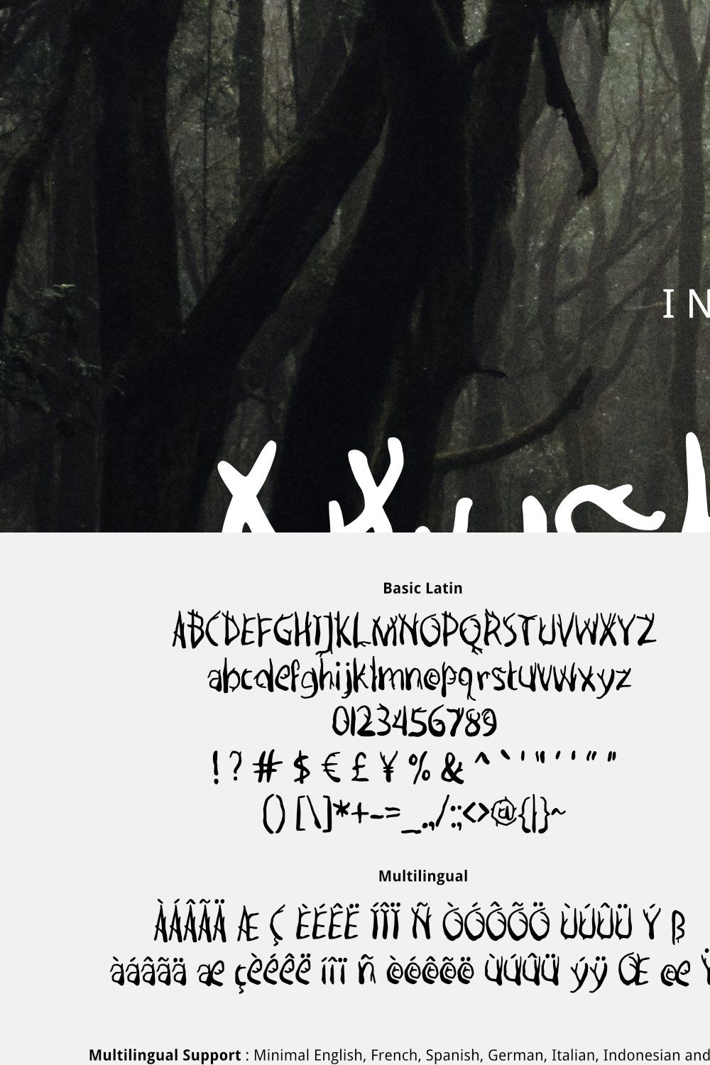 Mystic Root Font pinterest preview image.