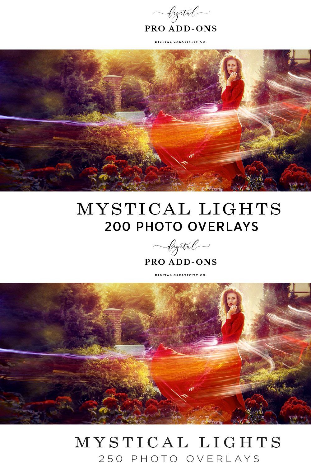 Mystical Lights - 250 Photo Overlays pinterest preview image.