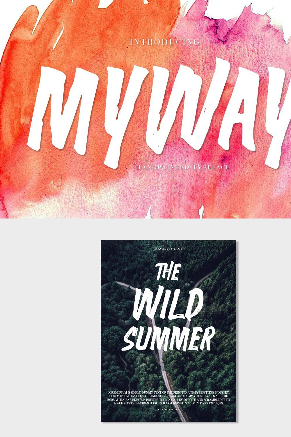 MYWAY Handpainted Font pinterest preview image.