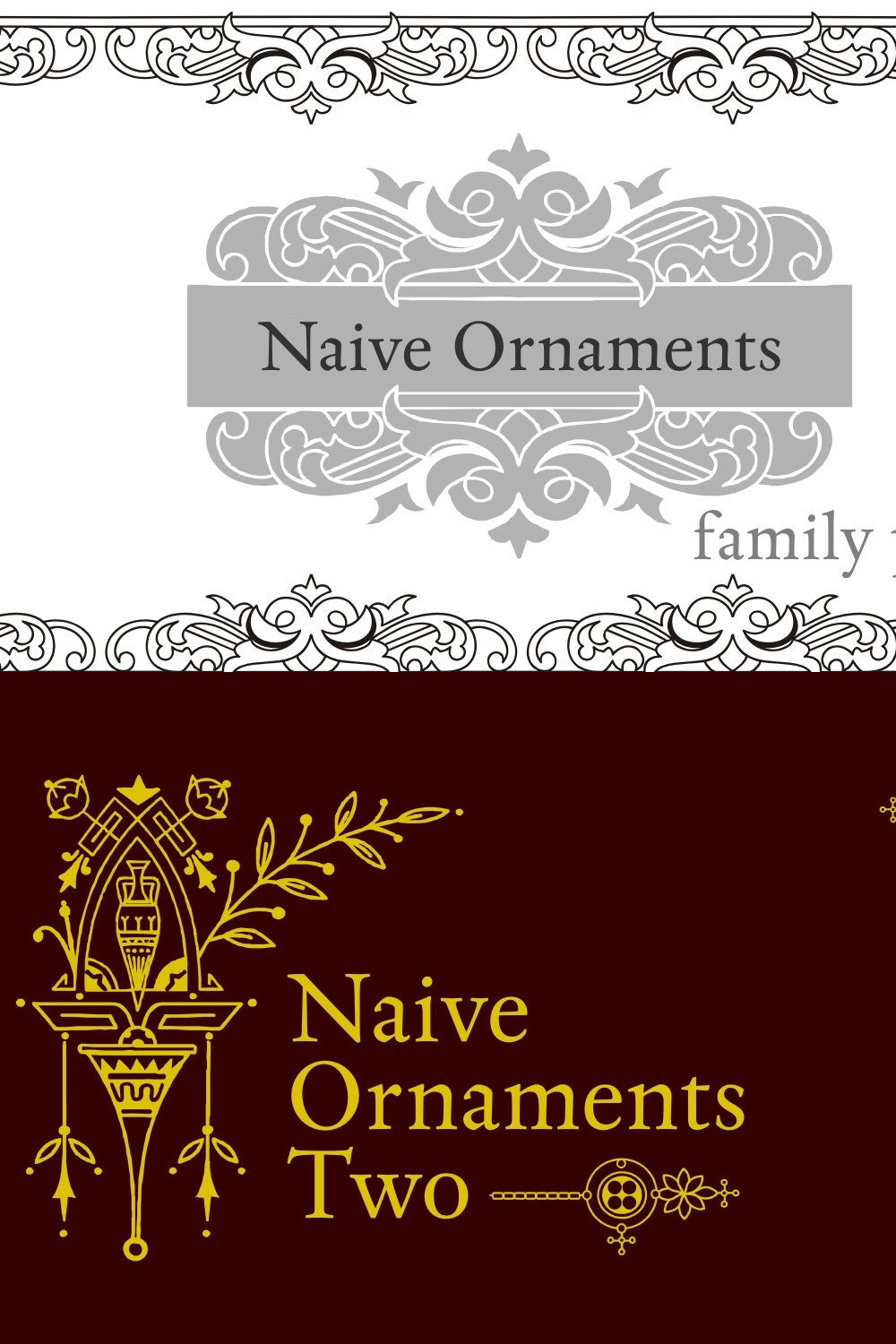 Naive Ornaments Family Pack pinterest preview image.