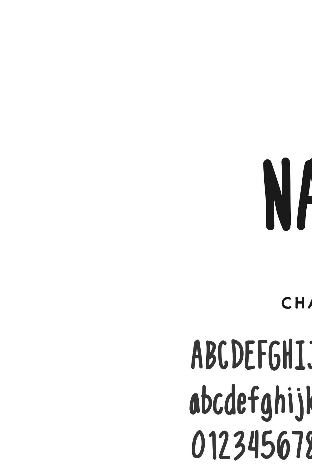 Narrow – A Handwritten Font pinterest preview image.