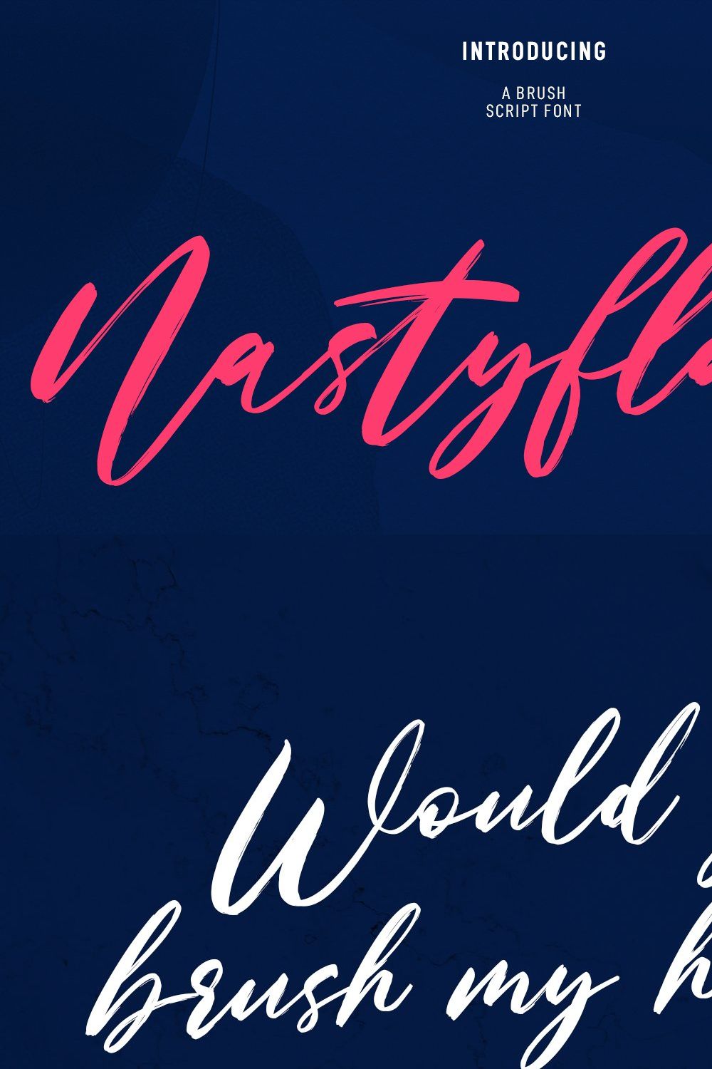 Nastyflashy Brush Script Font pinterest preview image.