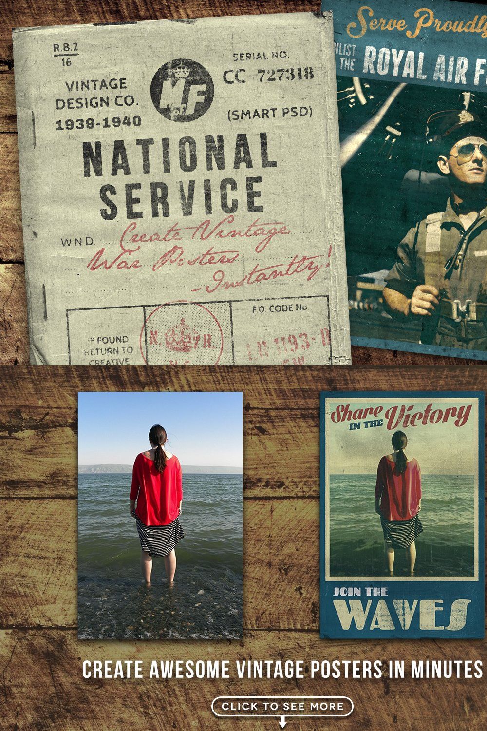 National Service - War Posters Kit pinterest preview image.