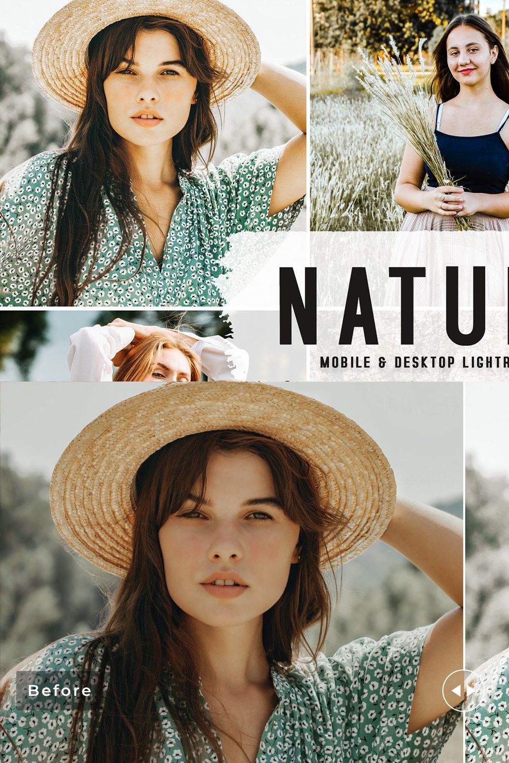 Natural Pro Lightroom Presets pinterest preview image.