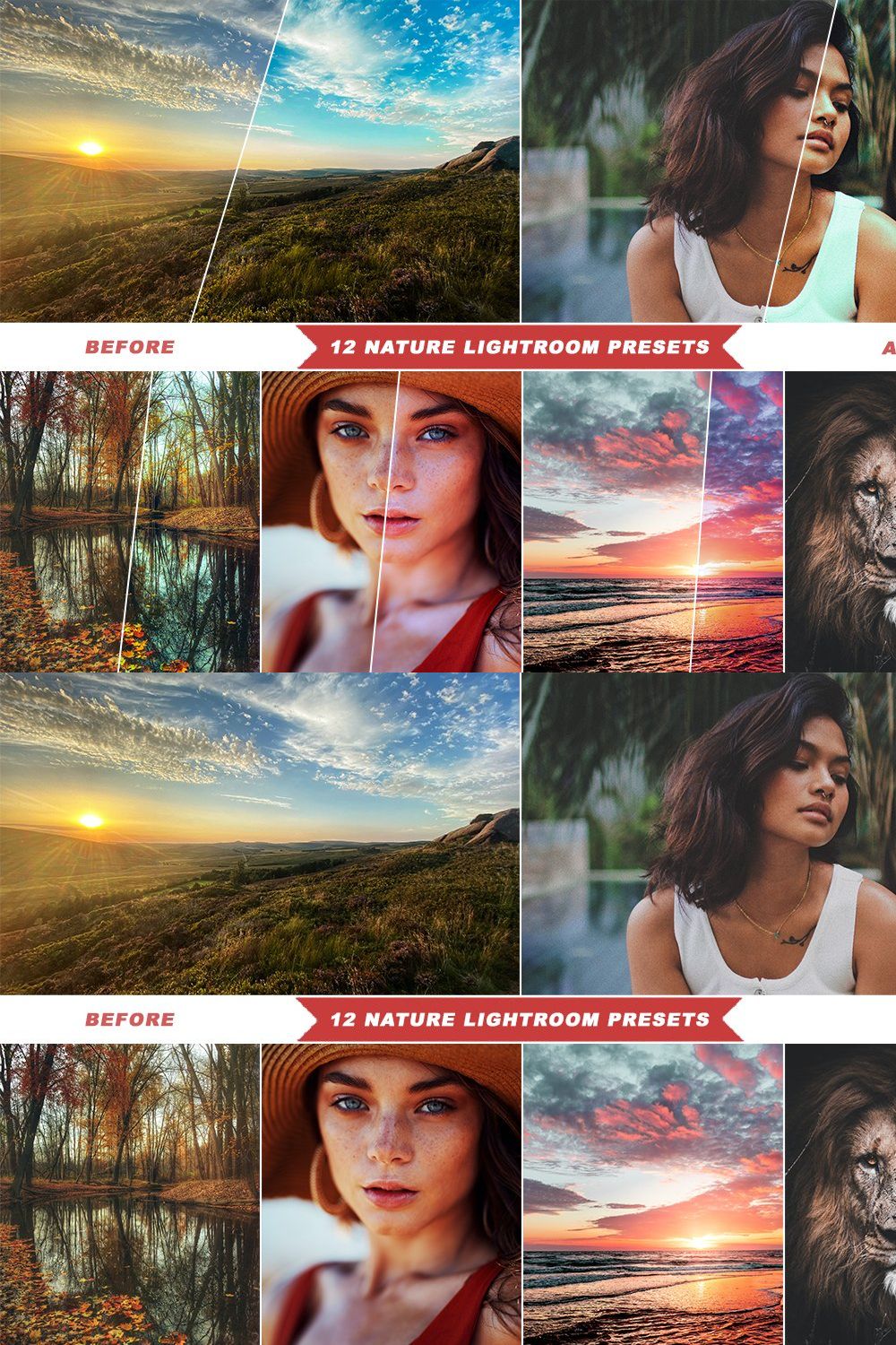 Nature Lightroom Presets pinterest preview image.