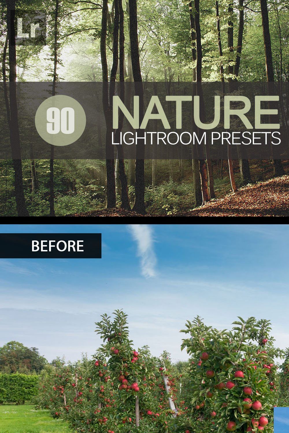 Nature Lightroom Presets bundle pinterest preview image.