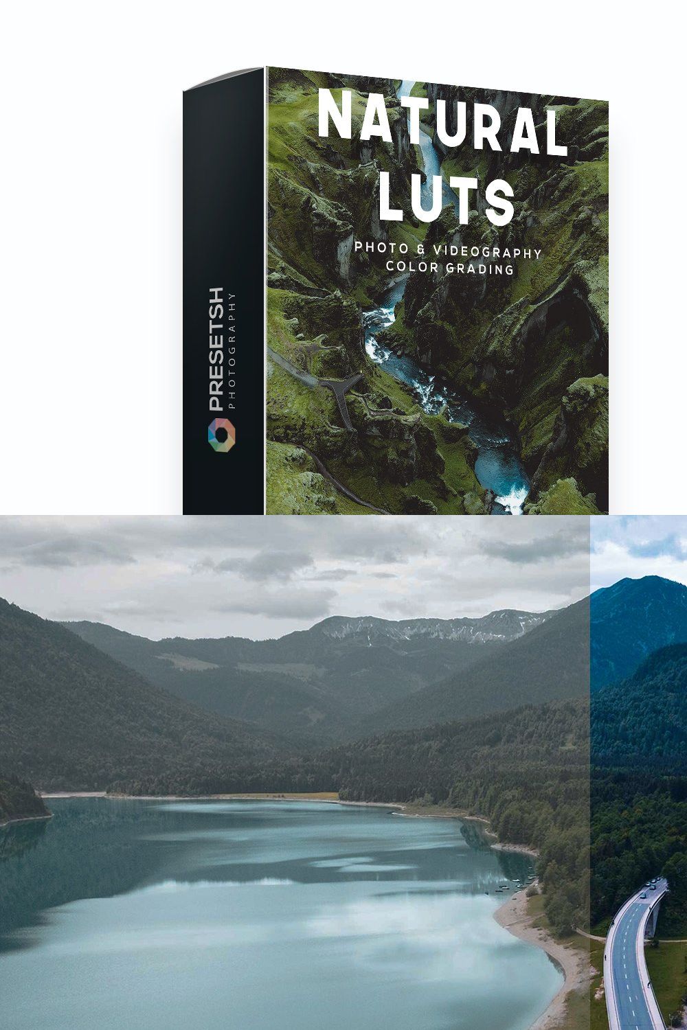 Nature LUTs for Color Grading pinterest preview image.