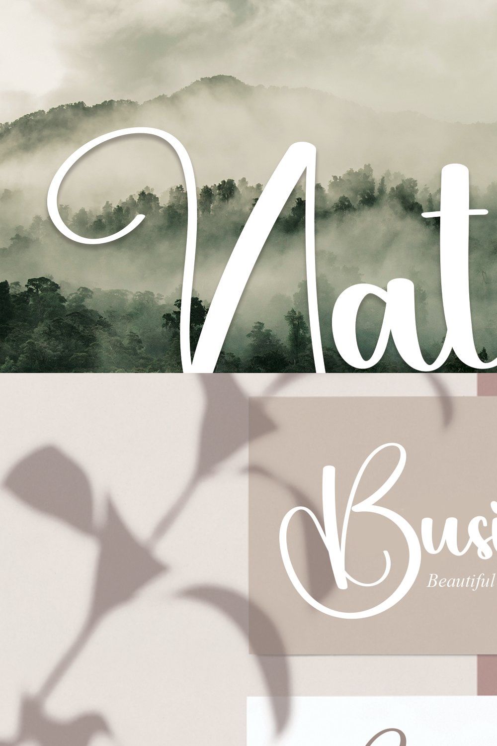 Nature | Script Font pinterest preview image.