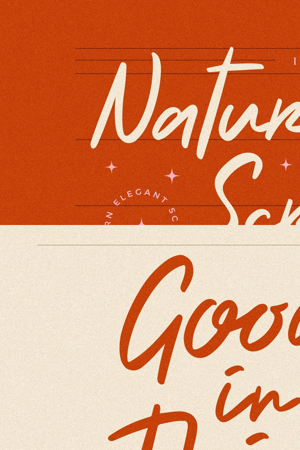 Natureal Script - Elegant Font pinterest preview image.