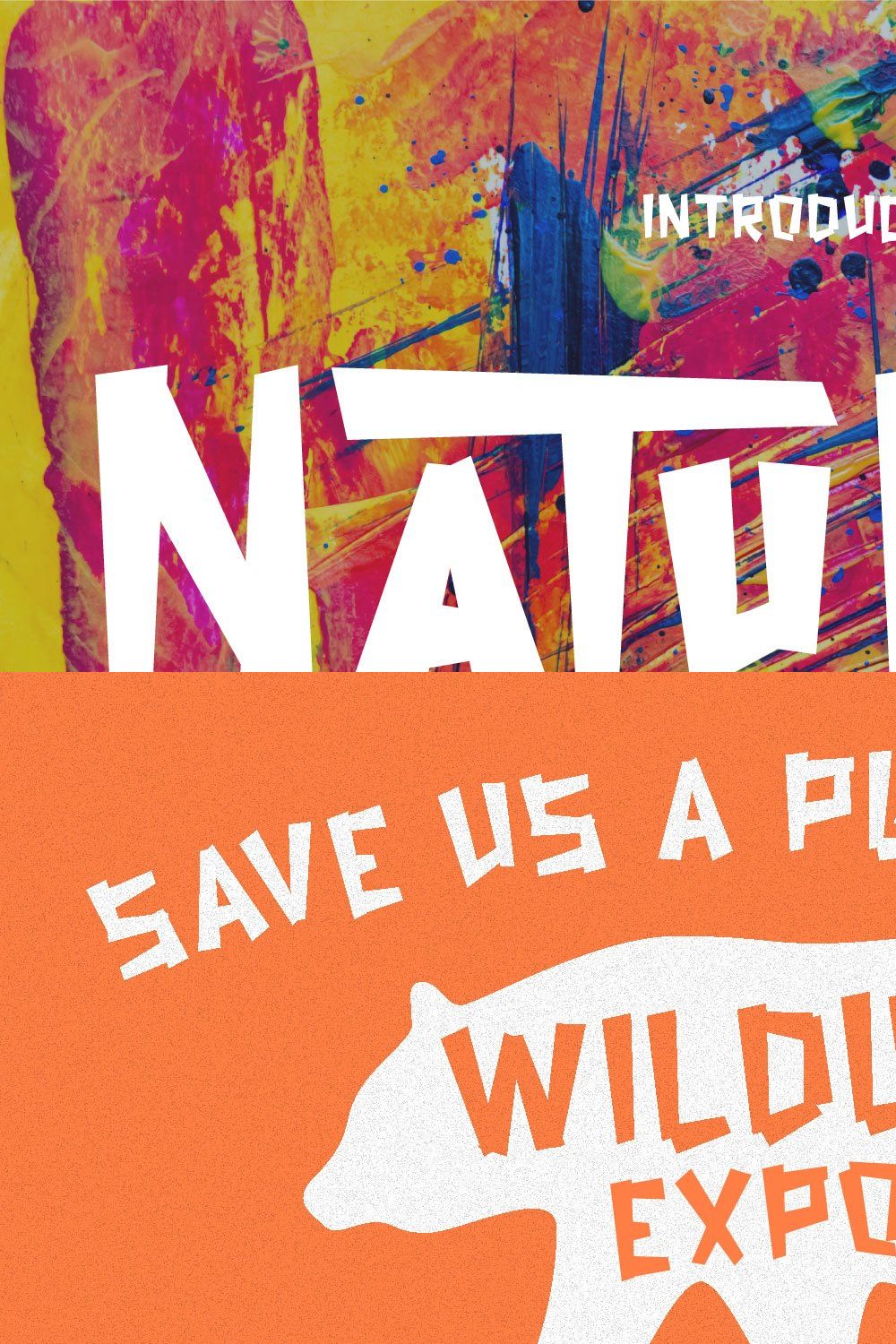 Natured - Modern and Fun Typeface pinterest preview image.