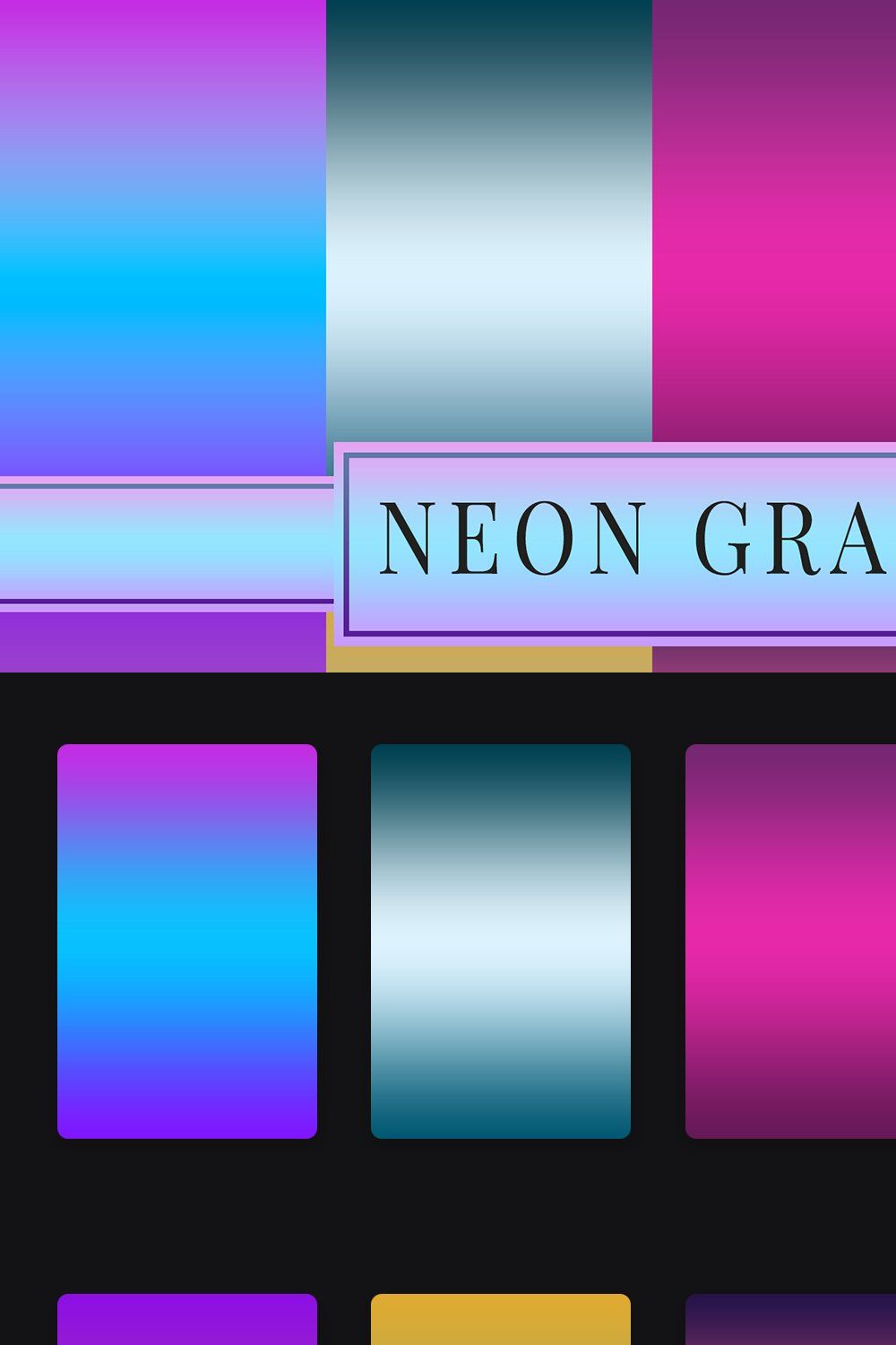 Neon Gradients pinterest preview image.