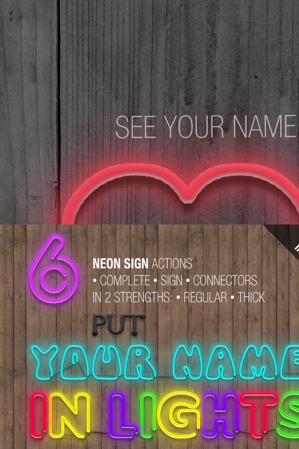 Neon Sign Actions pinterest preview image.