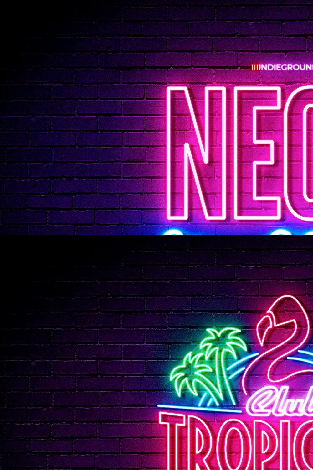 Neon Sign Effects pinterest preview image.