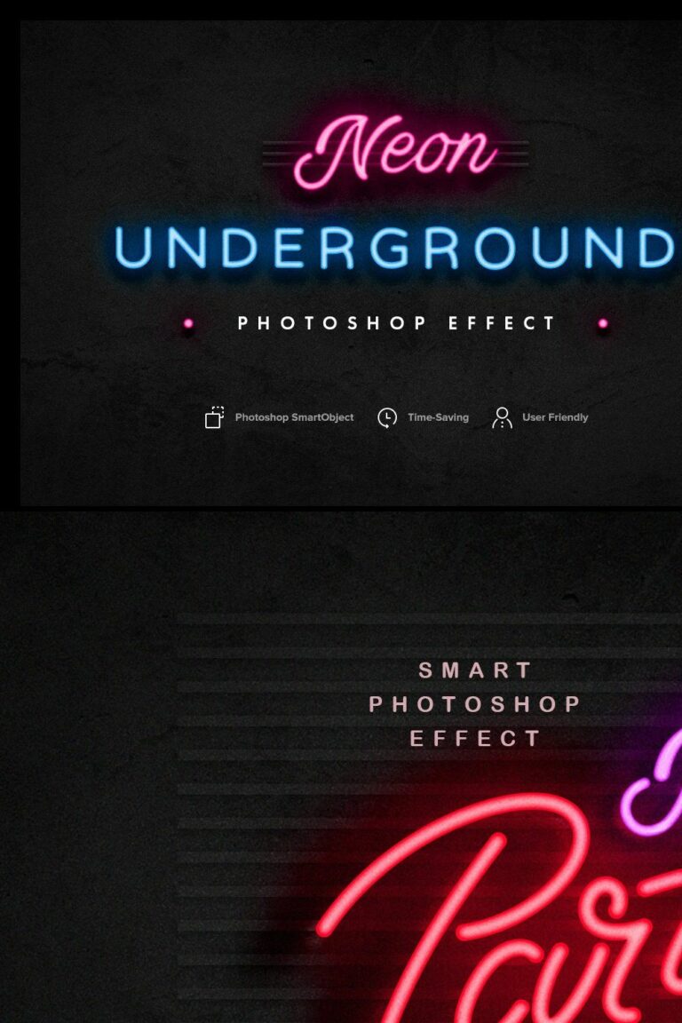 Neon Sign Photoshop Effect Masterbundles