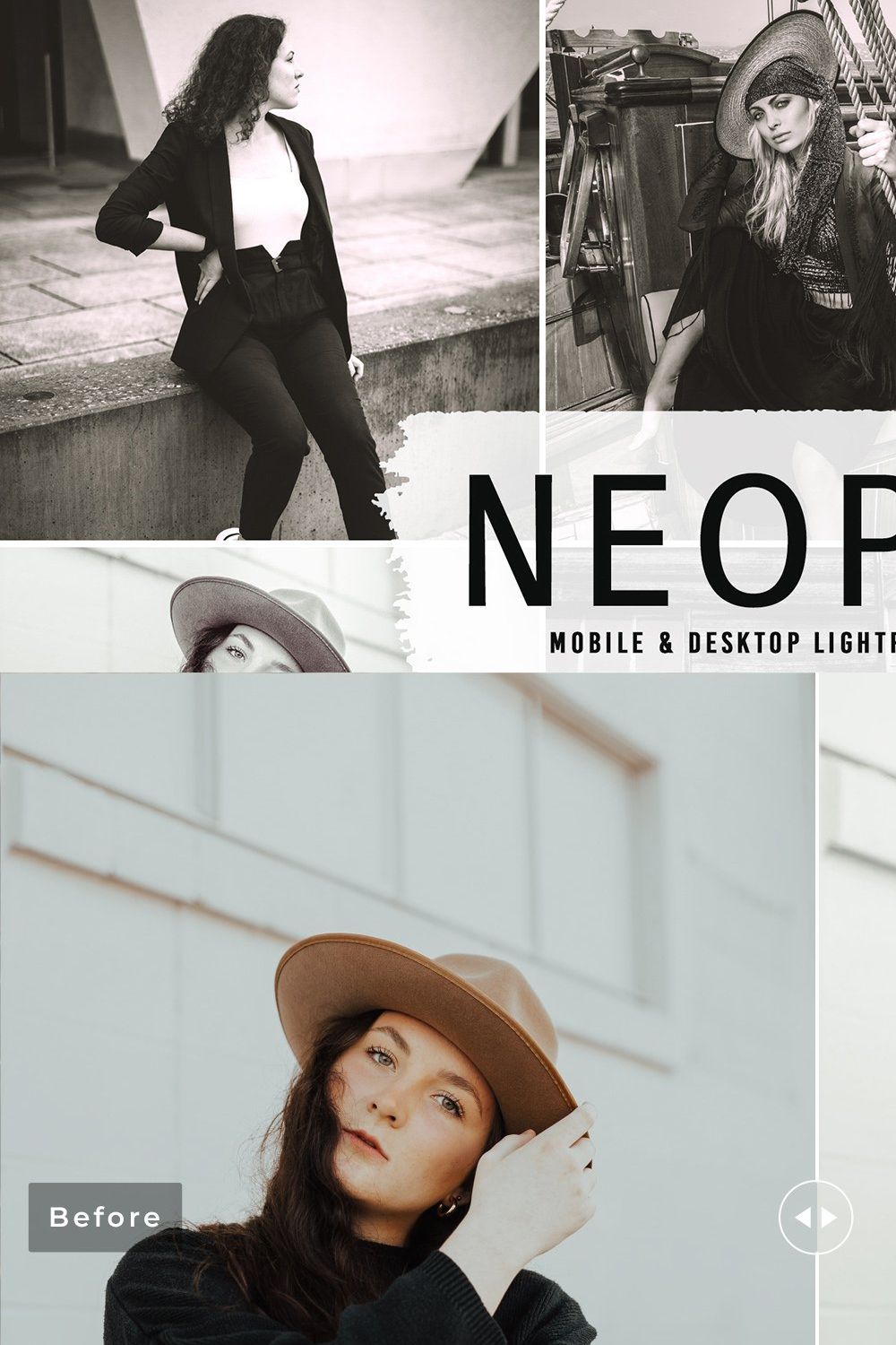 Neopan Pro Lightroom Presets pinterest preview image.