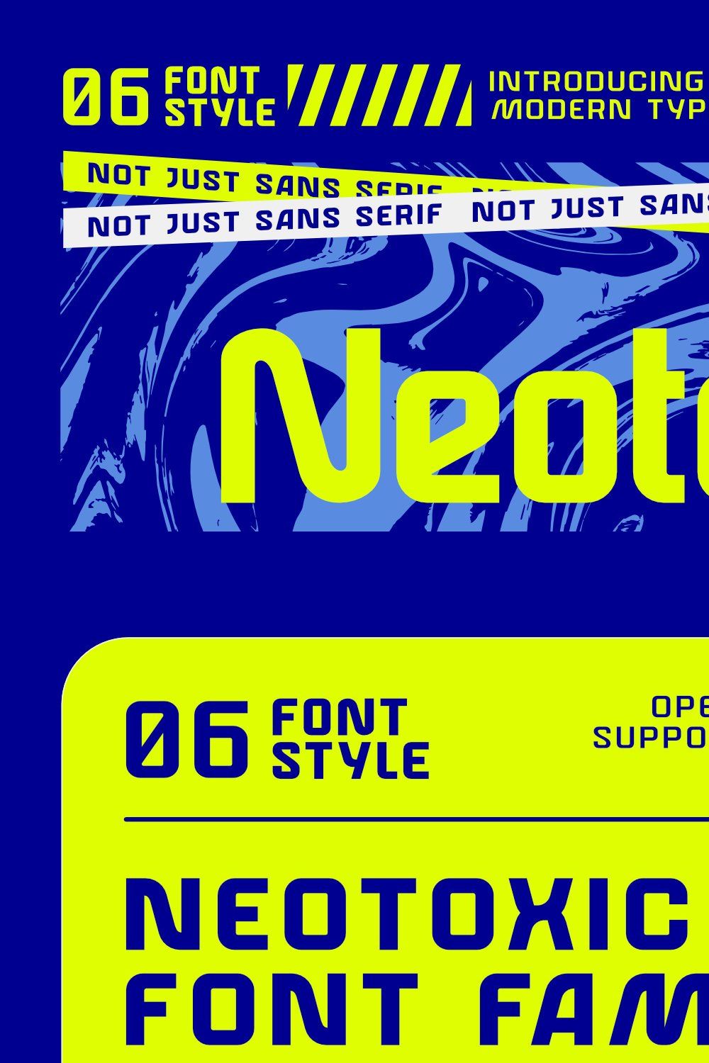 Neotoxic Futuristic Sans Serif pinterest preview image.