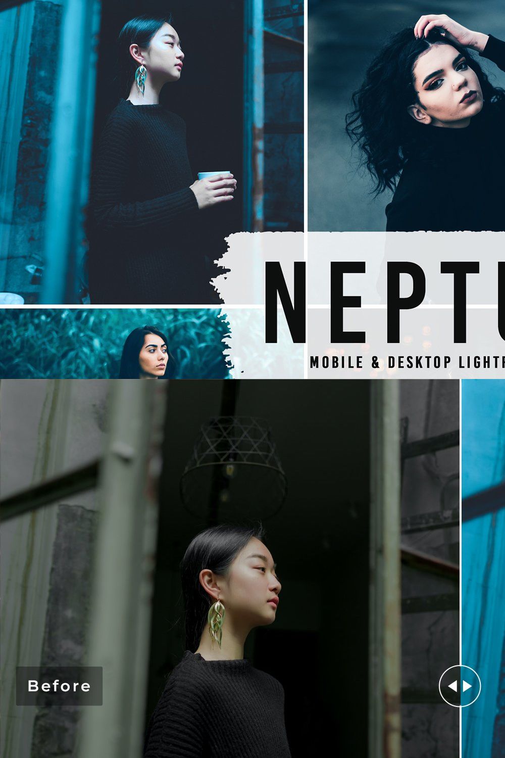 Neptune Pro Lightroom Presets pinterest preview image.