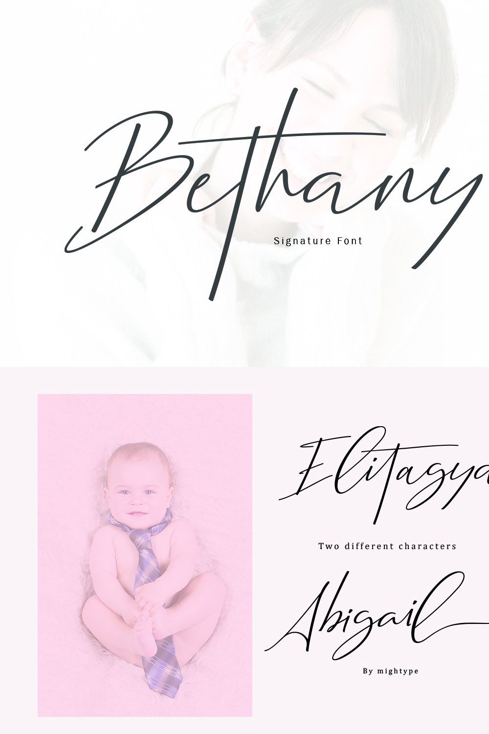 New Bethany Script pinterest preview image.