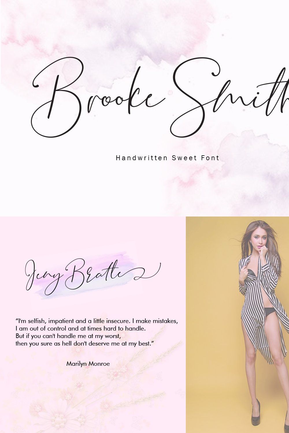 NEW Brooke Smith Script pinterest preview image.