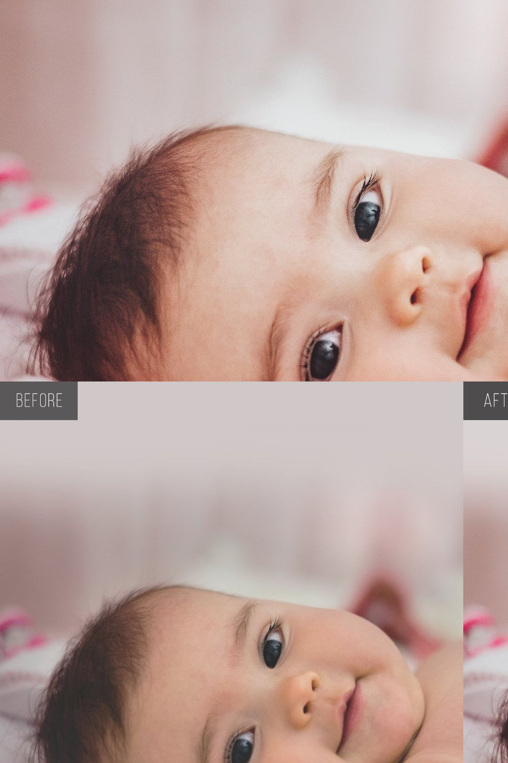 Newborn Baby Lightroom Presets pinterest preview image.