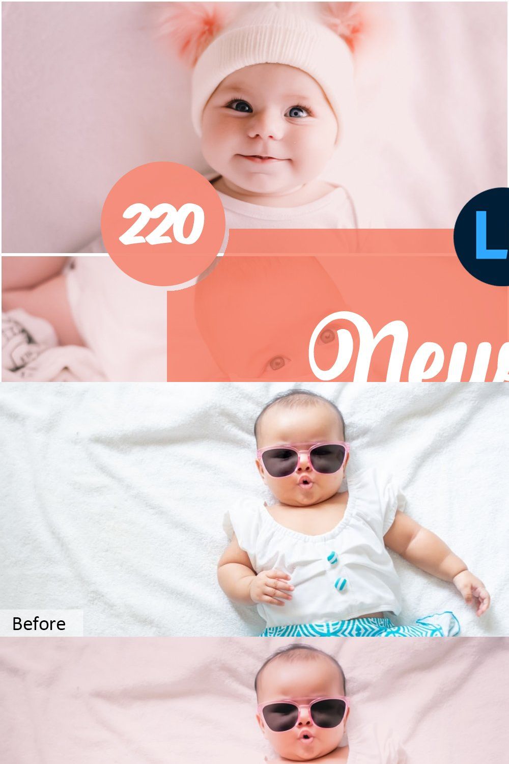 Newborn Mobile and Desktop PRESETS pinterest preview image.