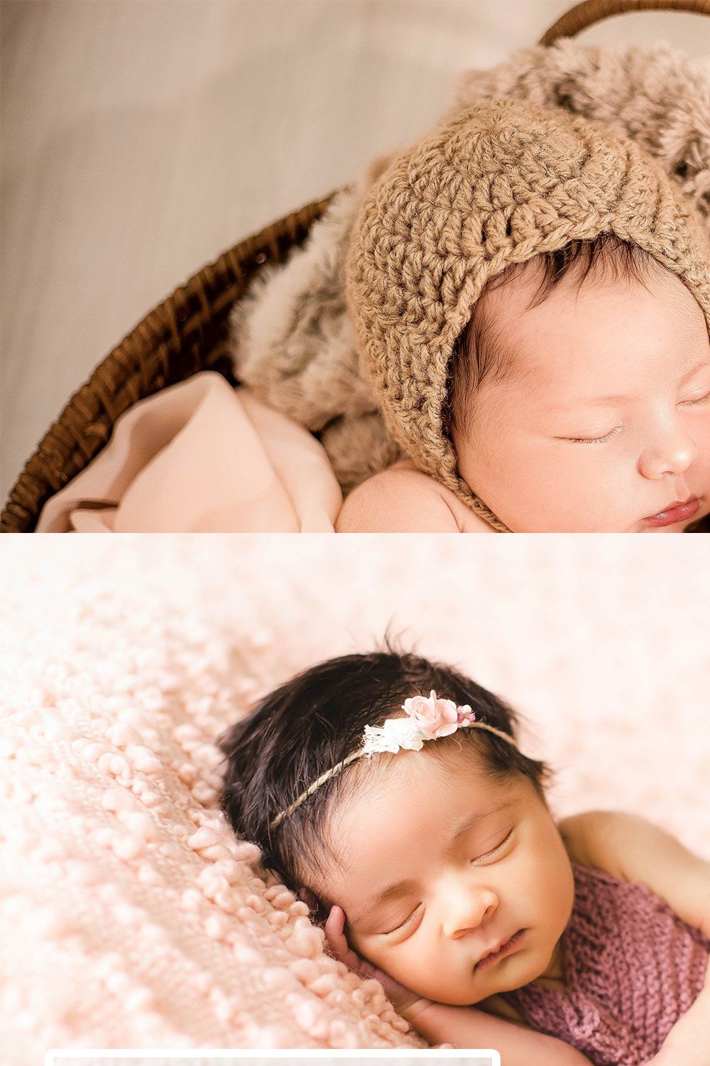 Newborn Premium Lightroom Presets pinterest preview image.