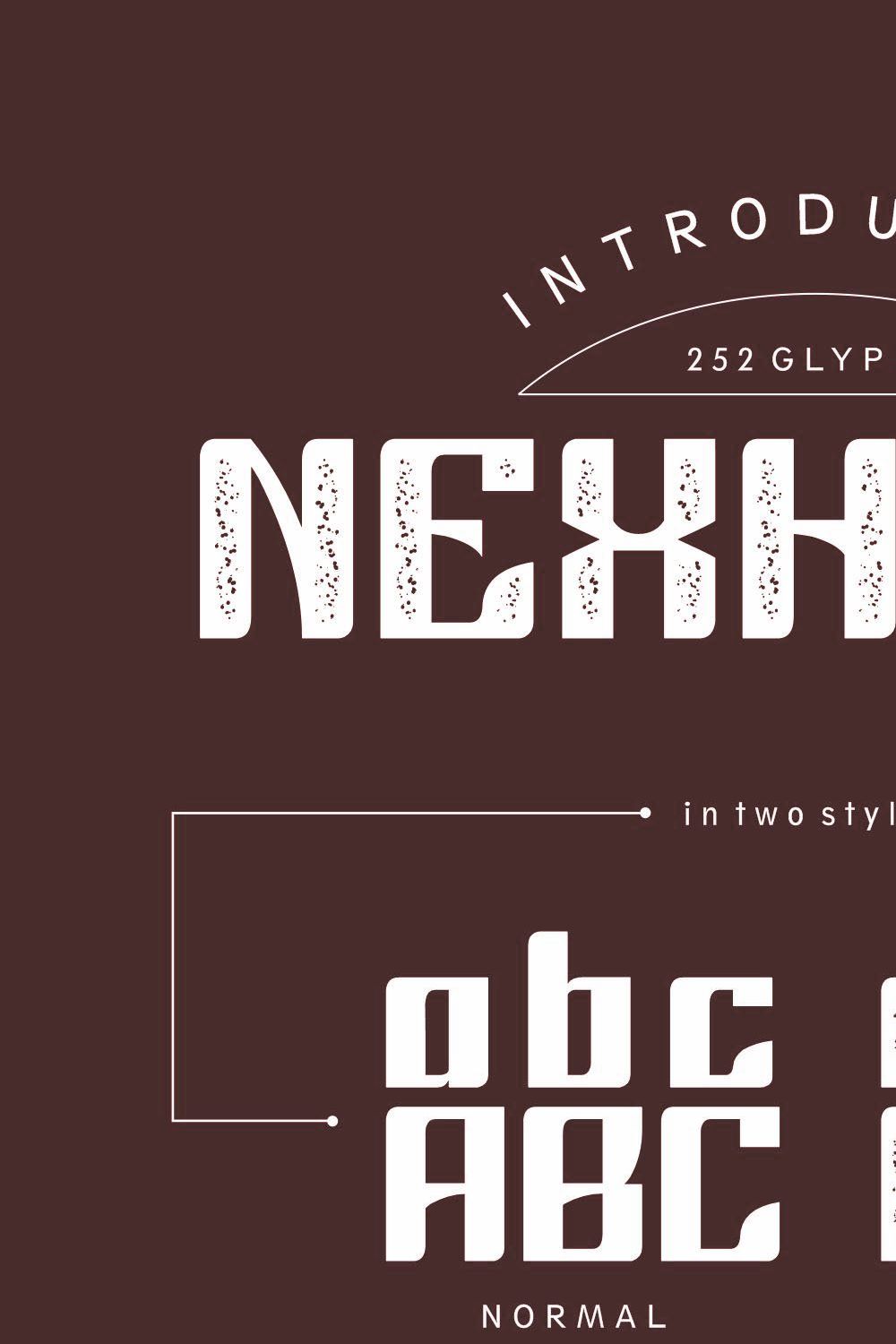 Nexhope - A Futuristic Font Duo pinterest preview image.