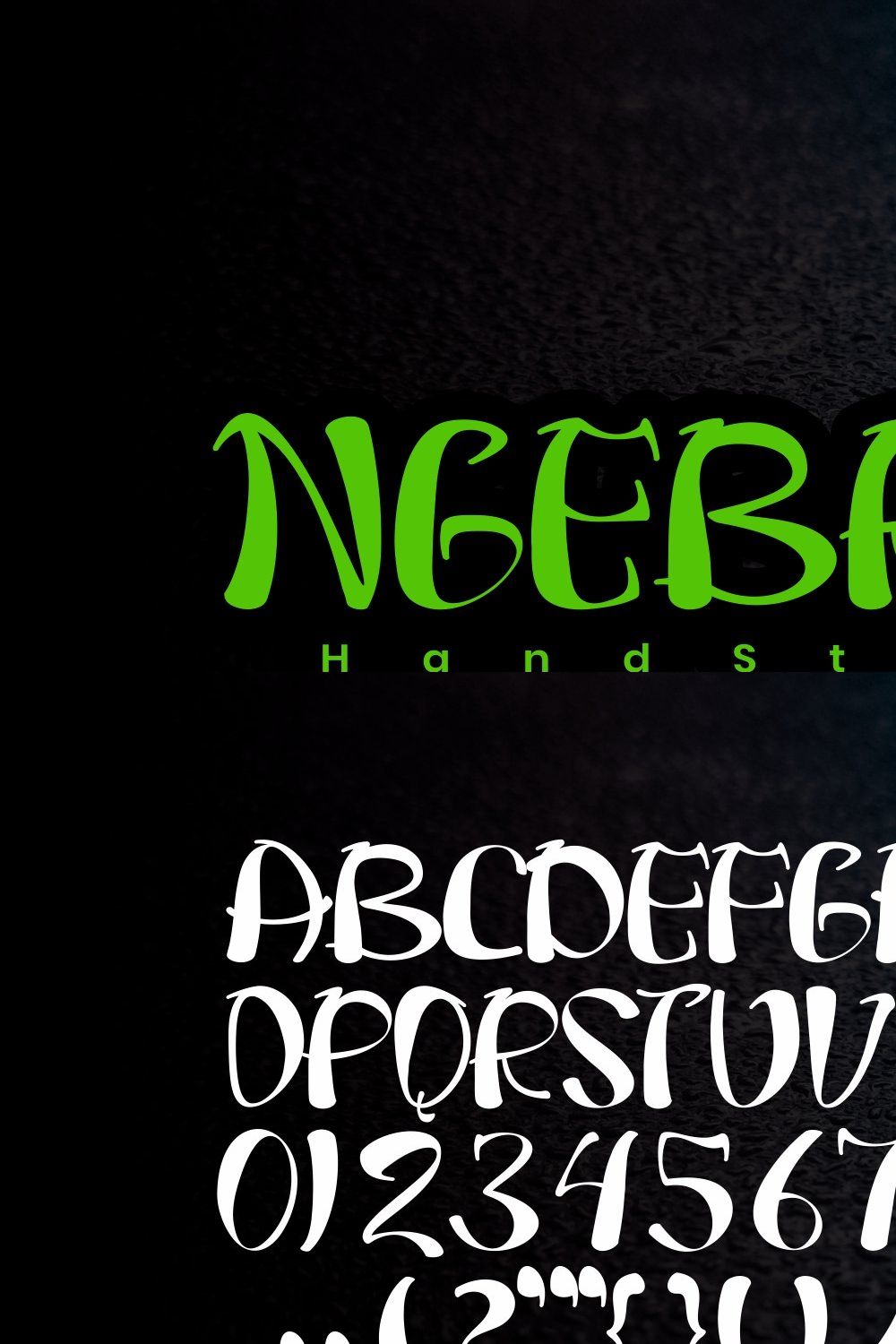 Ngebrush - Display Font pinterest preview image.