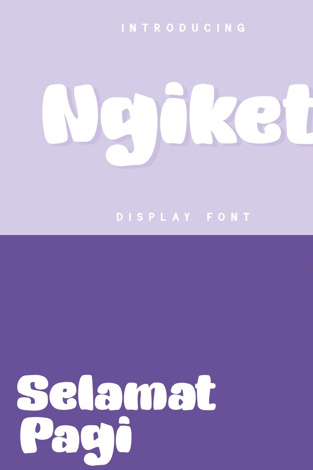 Ngiket - Display Font pinterest preview image.