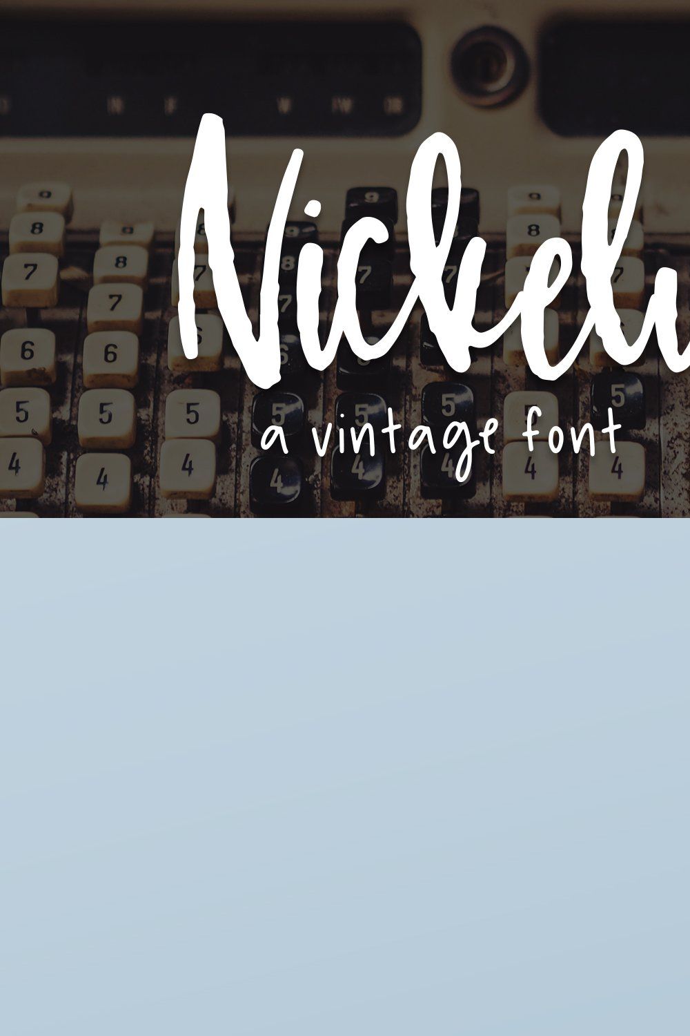 Nickely - A Textured Script pinterest preview image.